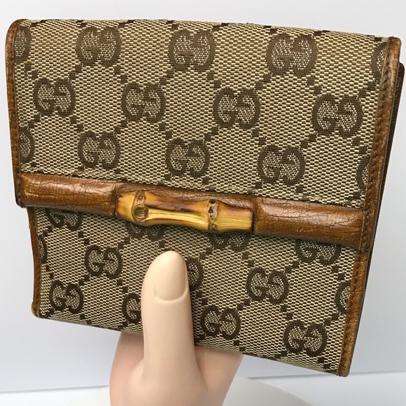 GUCCI Bamboo Canvas/Leather Bifold Wallet ππ₯ - Picture 17 of 17